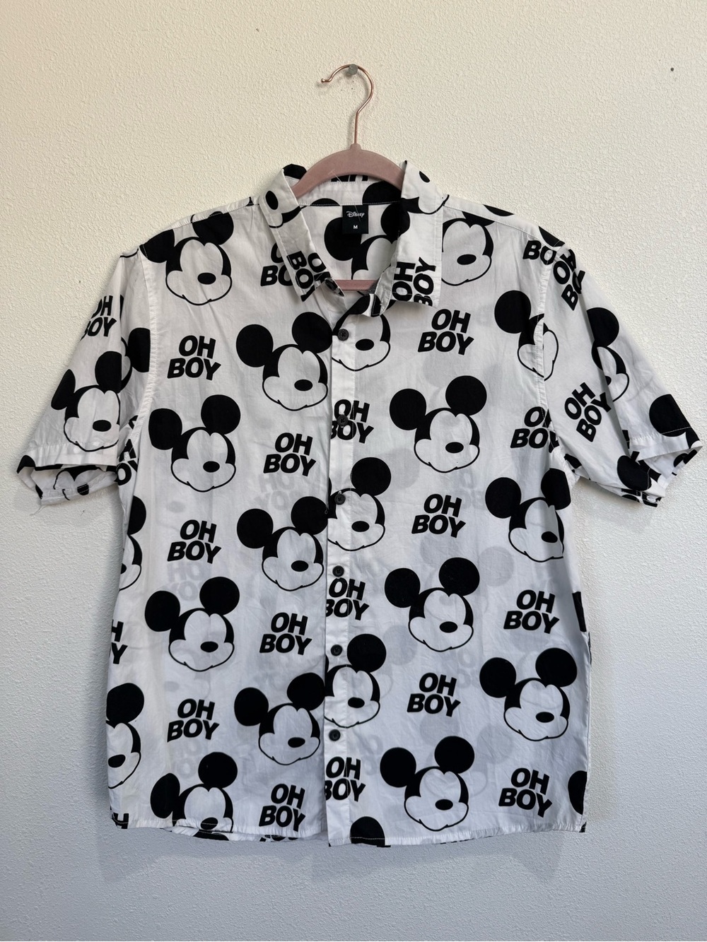 Disney x Neff Mickey Mouse Oh Boy Button-Up Shirt Men’s M - Picture 2 of 8